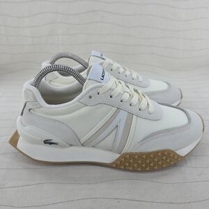 Lacoste Womens L-Spin Deluxe Trainers Ivory Cream Sneakers Shoes Size 7 US